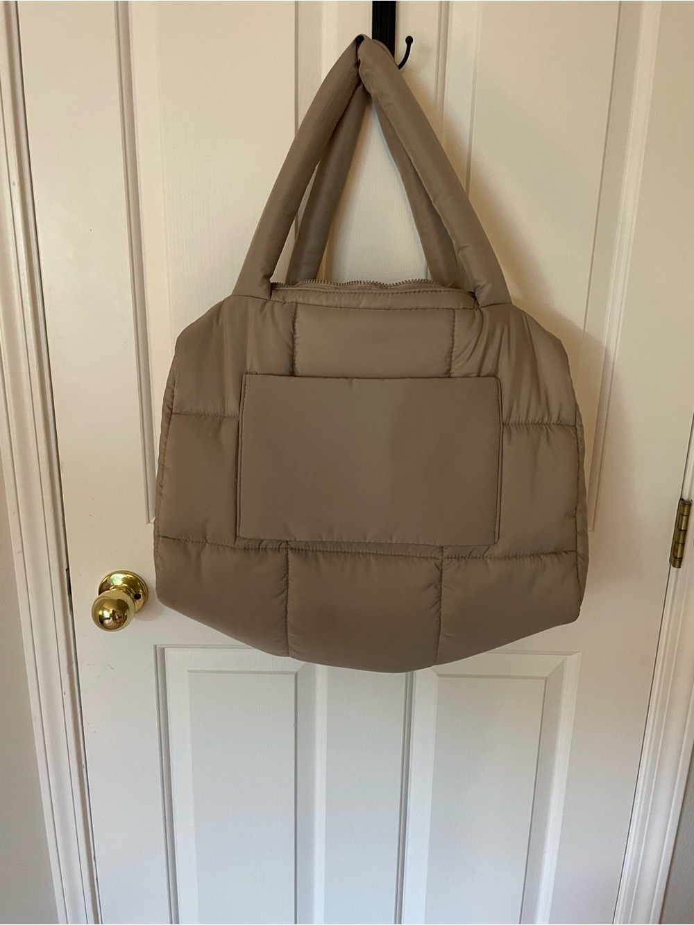 WILO Taupe Quilted Tote Bag - Picture 4 of 7